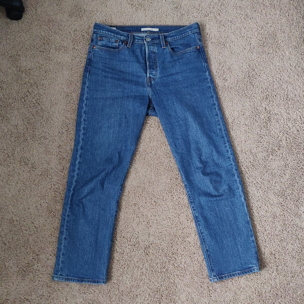 Levi's wedgie sraight high rise ankle jeans